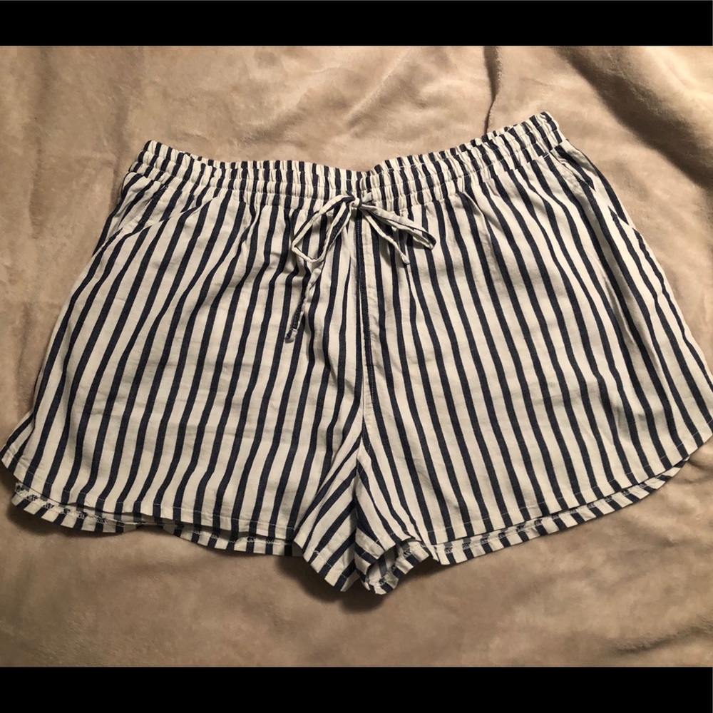 Blue & White Striped Universal Thread Shorts